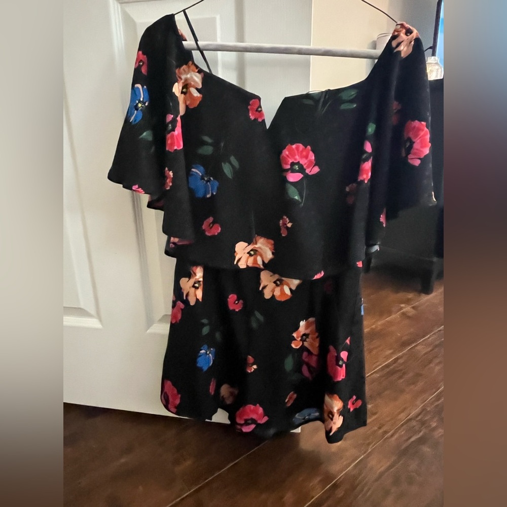Black floral romper from Fabrik